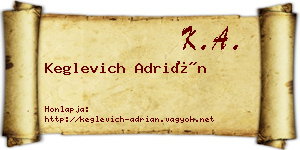Keglevich Adrián névjegykártya