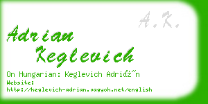 adrian keglevich business card